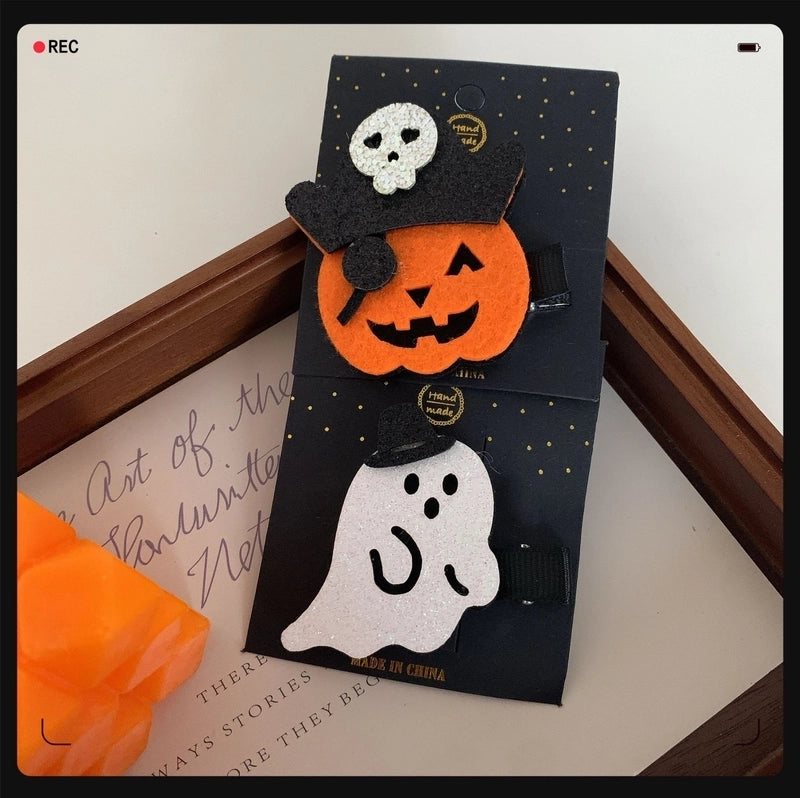 Women’s Funny Classic Style Halloween Pattern Felt Fabric Hair Clip
