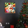 (40*40cm)Christmas Teddy Bear - Full Round Drill Diamond Painting
