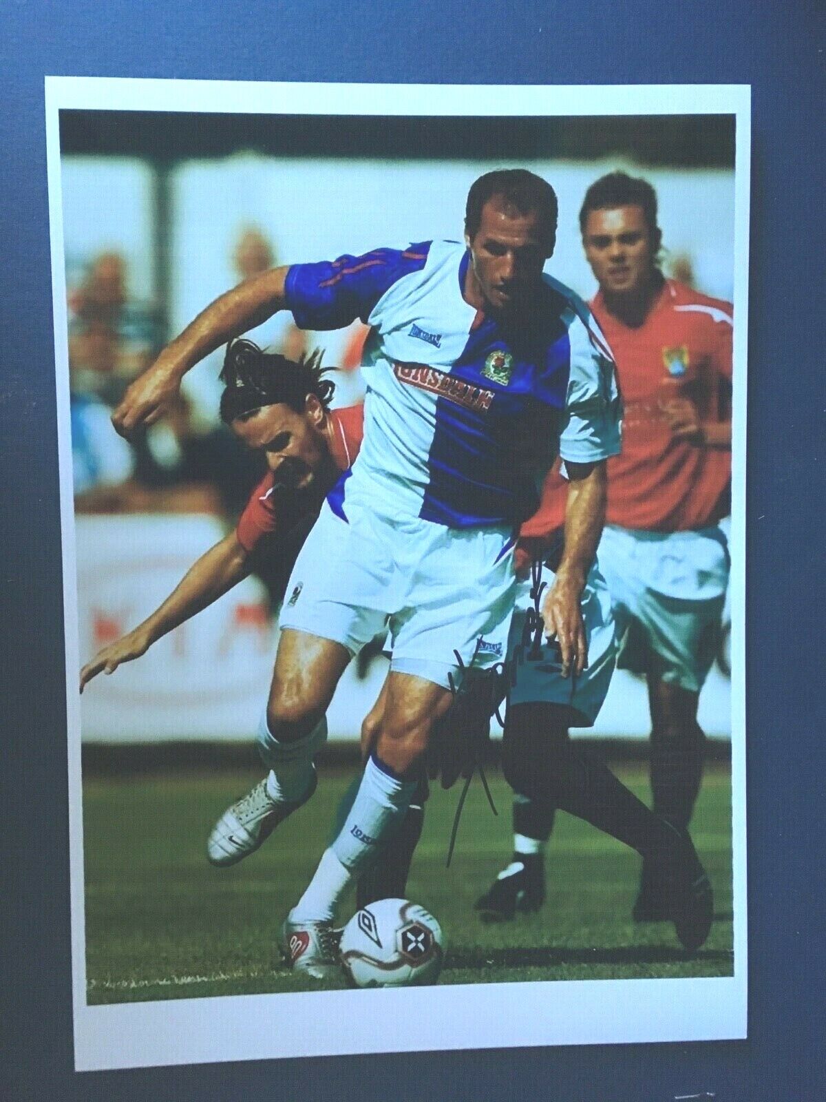 SHEFKI KUQI - FORMER BLACKBURN FOOTBALLER - SUPERB SIGNED Photo Poster painting