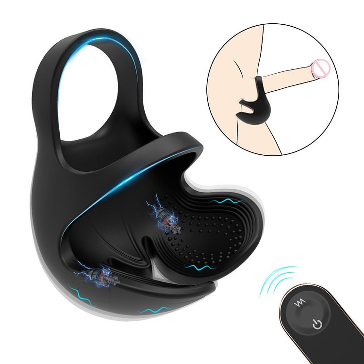 Wireless Remote Control Vibrating Ring Male Penis Ring Male Masturbation Toy 
