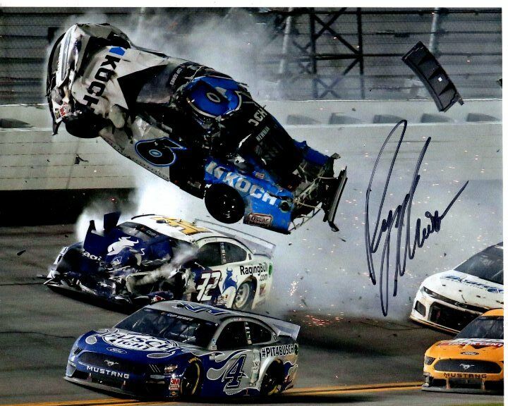 RYAN NEWMAN signed autographed NASCAR CRASH Photo Poster painting