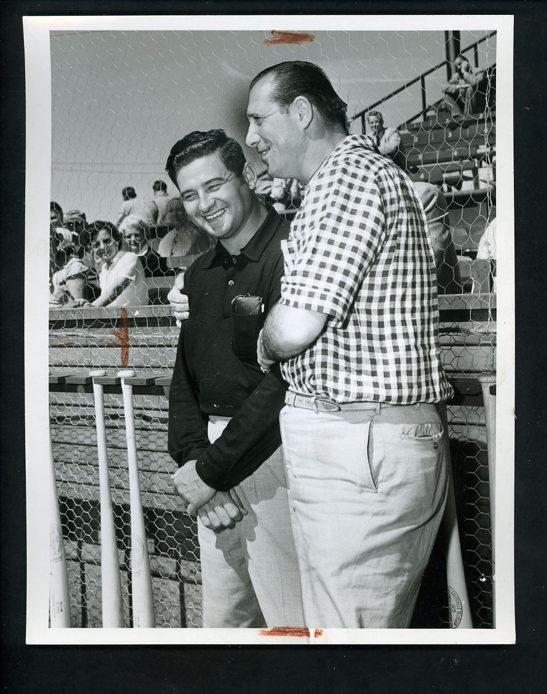 Early Wynn & Hank Greenberg 1953 Press Photo Poster painting Cleveland Indians