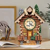 Diamond Painting Acrylic Bonfire House  Clock Ornament
