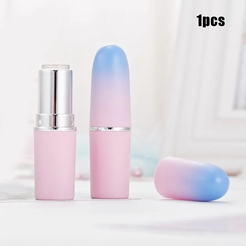 Empty Lipstick Tubes wtih Round Design DIY Women Lipstick Refillable Bottles Cosmetic Packaging Container 1/5pcs