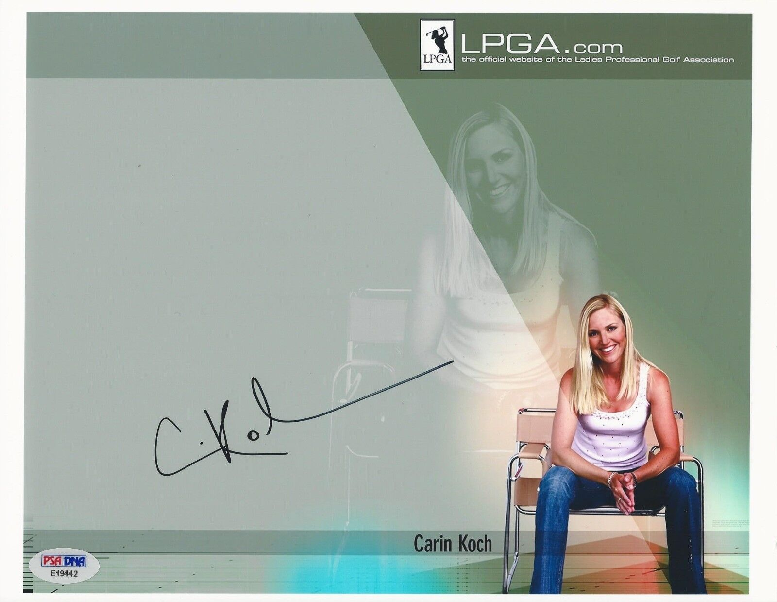 Carin Koch LPGA Golf signed 8x10 Photo Poster painting PSA/DNA #E19442