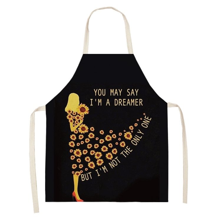 Linen Kitchen Apron - Sunflower letclo 