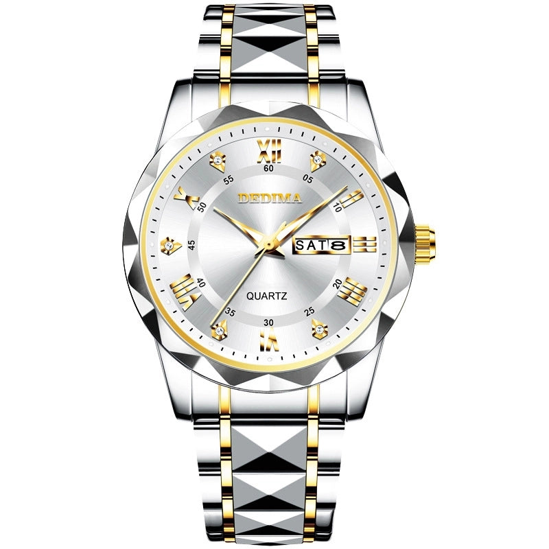 Casual Classic Style Color Block Solid Color Buckle Quartz Men’s Watches