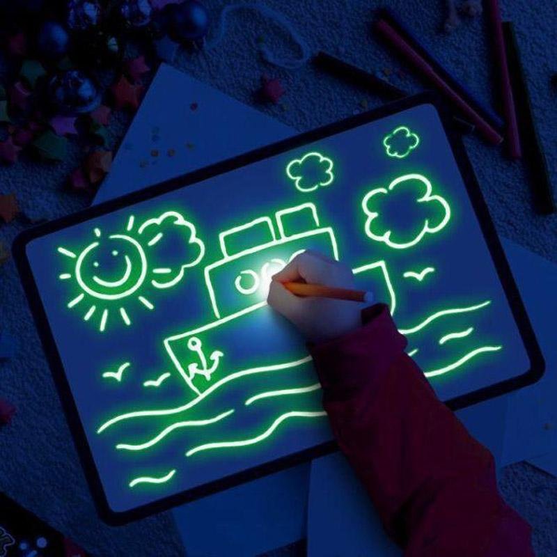 (🌲CHRISTMAS SALE NOW-48% OFF) Magic LED Light Drawing Pad (BUY 2 GET