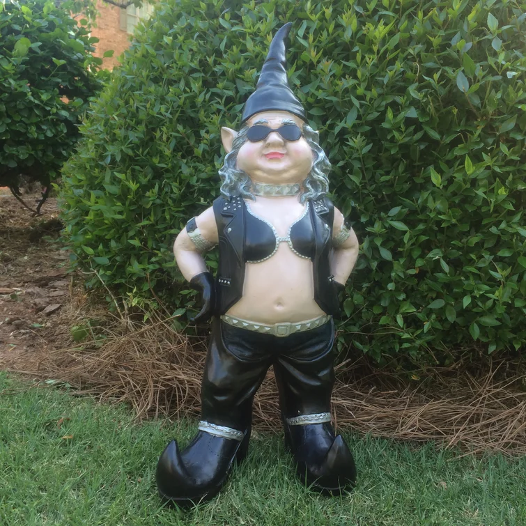 Resin Biker Garden Gnome