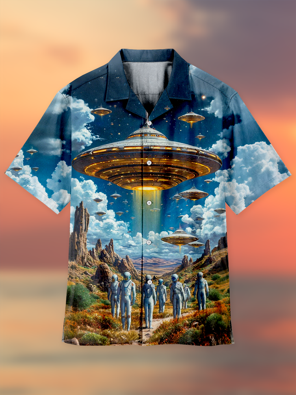 Casual Vacation Mystery Cuban Collar Shirt PLUSCLOTHESMAN