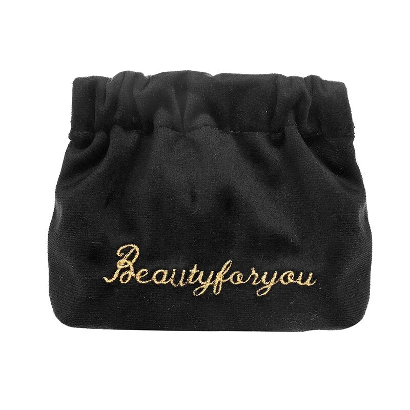 PURDORED  1 Pc Velvet Mini Lipstick Bag Soft Women Cosmetic Bag Travel Makeup Pouch Lipstick Organizer Case Pochette Maquillage