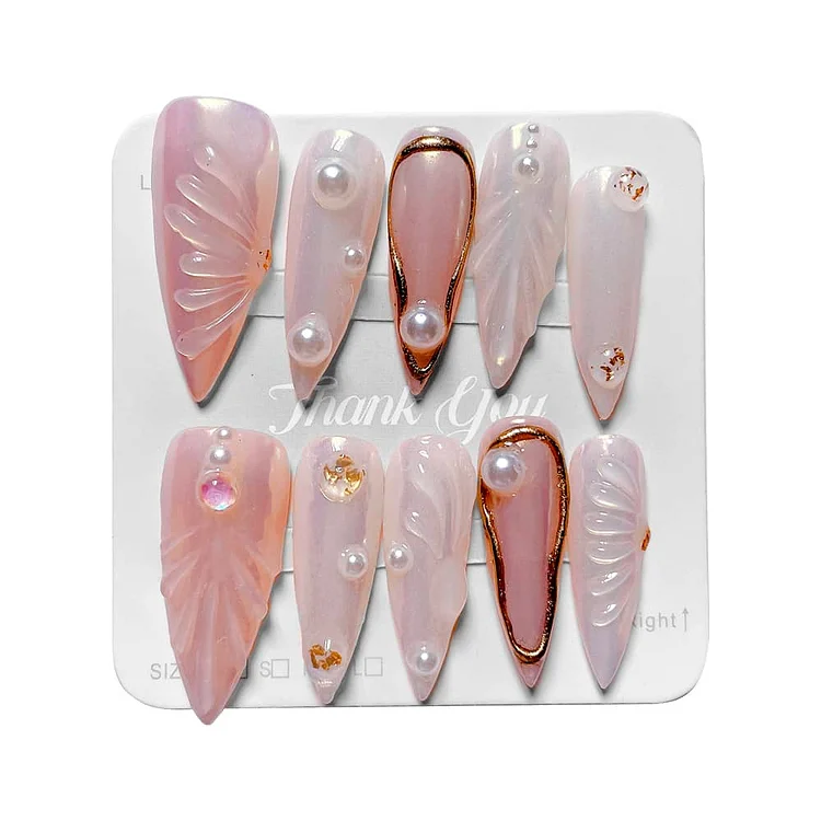 Radiant Pearl Press On Nails