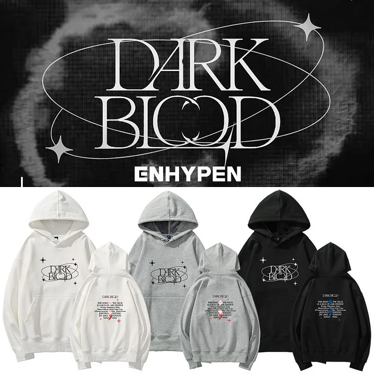 ENHYPEN Album DARK BLOOD Lyrics Hoodie