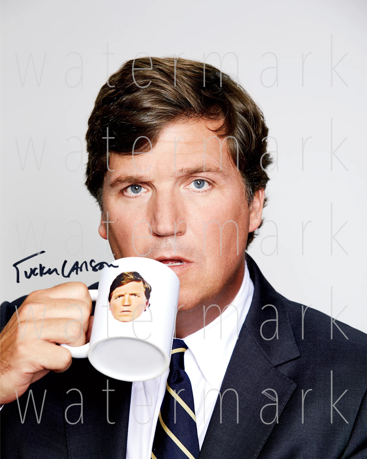 Tucker Carlson Fox signed 8X10 inch print Photo Poster painting poster picture autograph RP