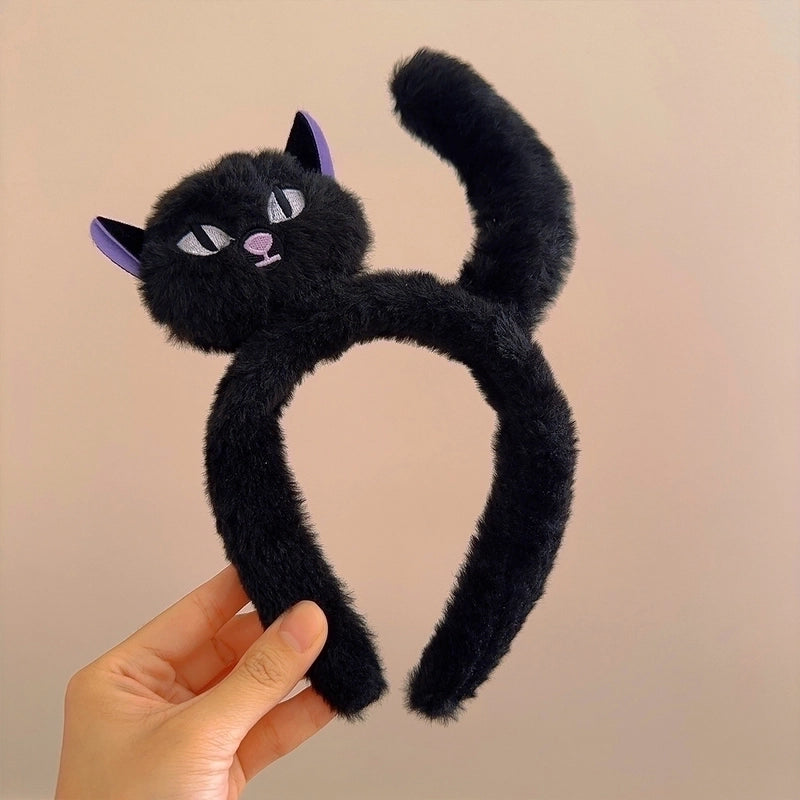 Halloween Cute Exaggerated Women’s Cat Spider Plush Hair Band