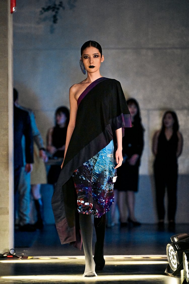 ACID4YUPPIES Foggy Night In New York Cargo Skirt - 12 Recycled Water Bottles - Blue