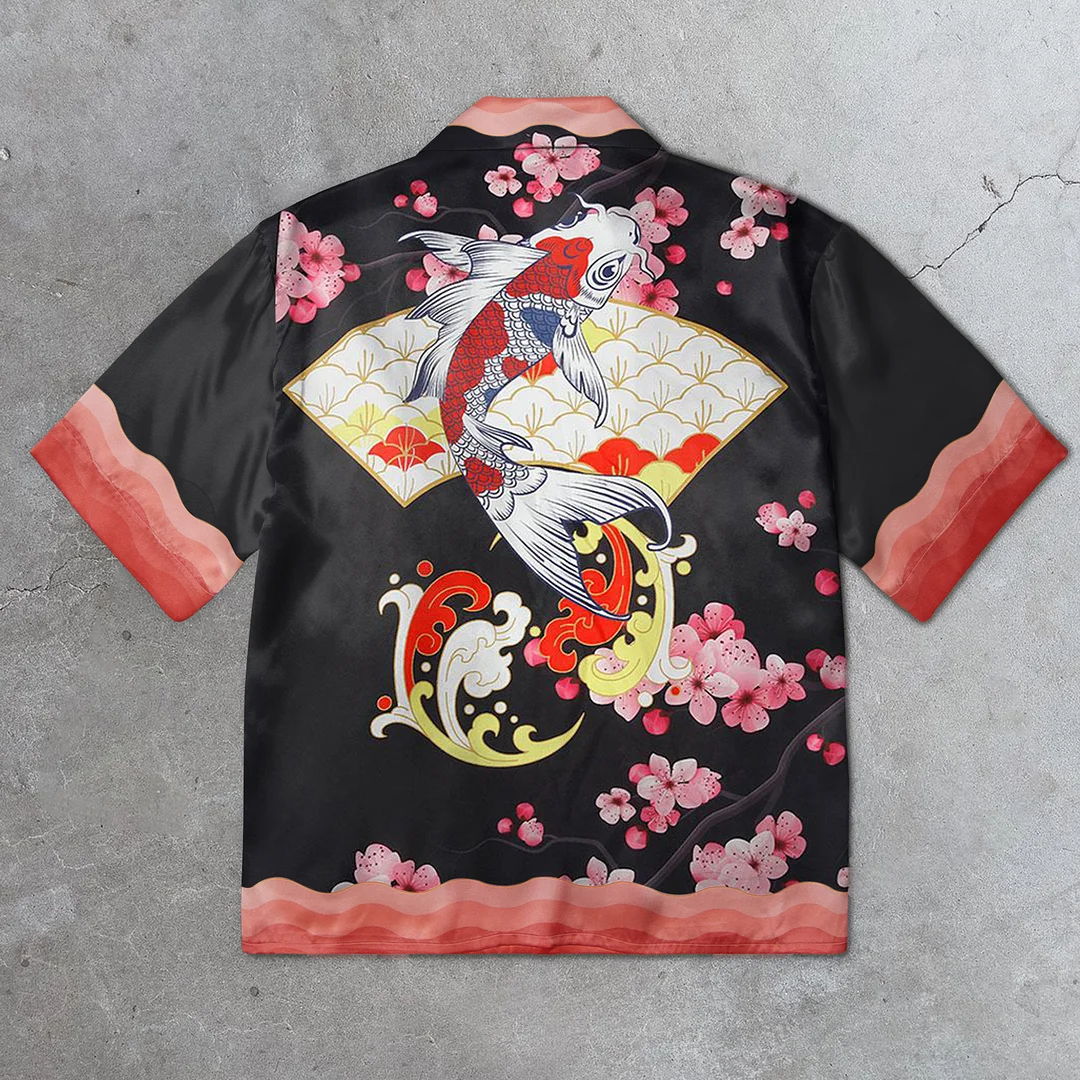 Retro Tide Brand Hip Hop Short Sleeve Printed Shirt