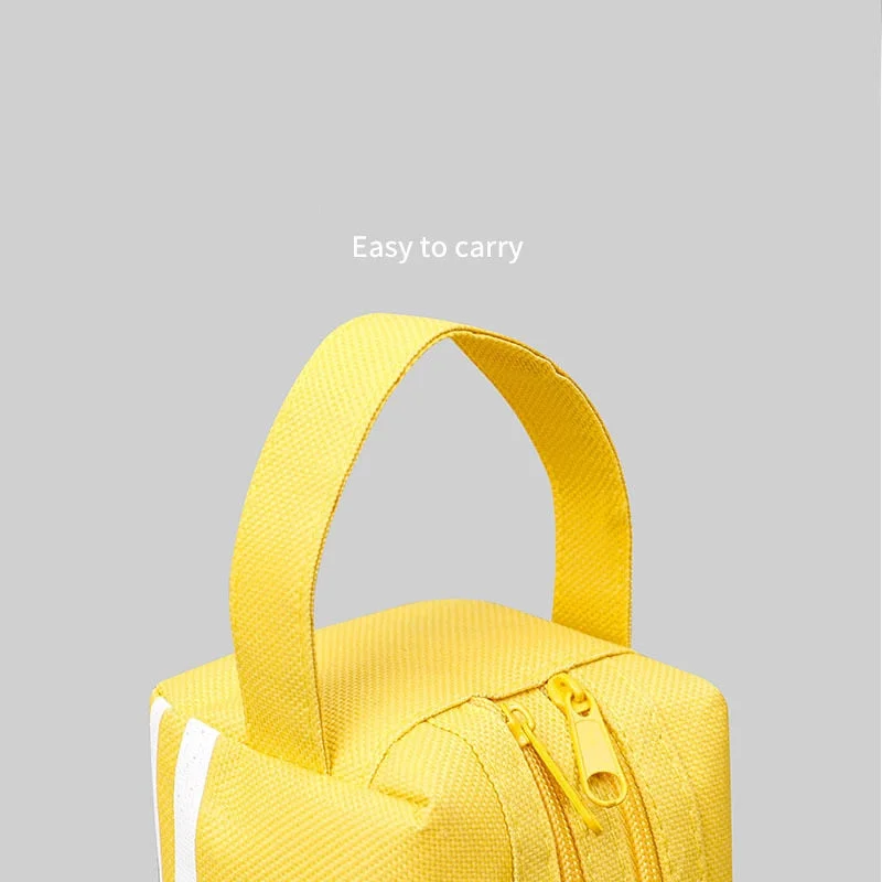 1 Pieces Lytwtw's Kawaii Cute Striped Pen Pencil Bag Canvas School Stationary Receive Tools Makeup Pouch Cosmetics Case