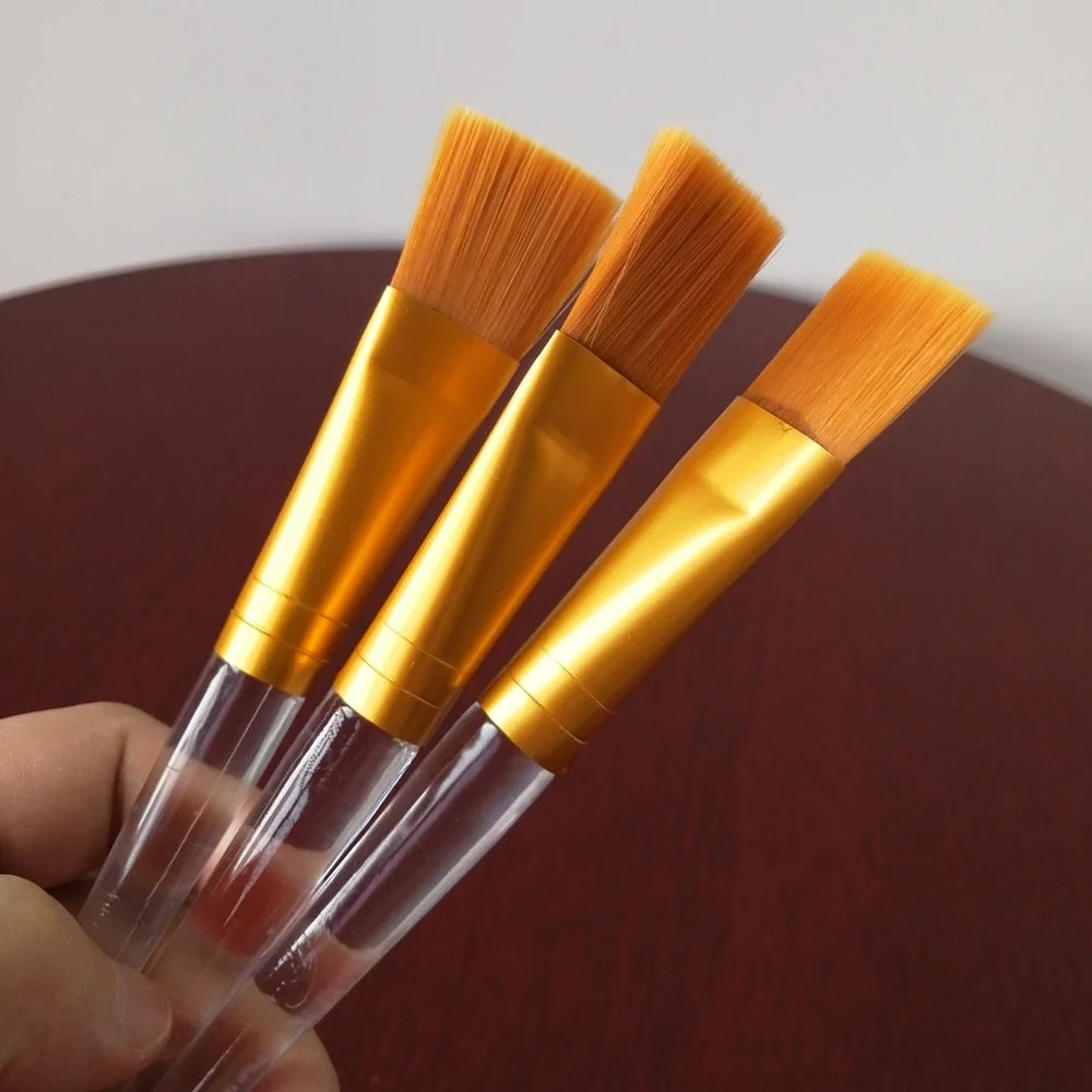 1PC Mask Brush Dense Soft Hair Long Transparent Handle Face Makeup Brushes Skin Care Tools Convenient Comfortable Good Quality