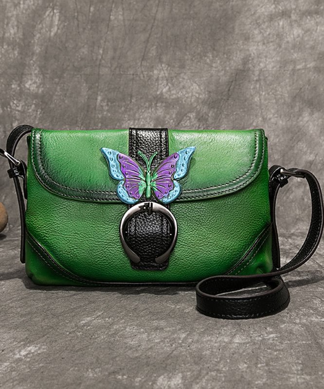 Fashion Green Animal pattern Paitings Calf Leather Satchel Handbag CK1525- Fabulory