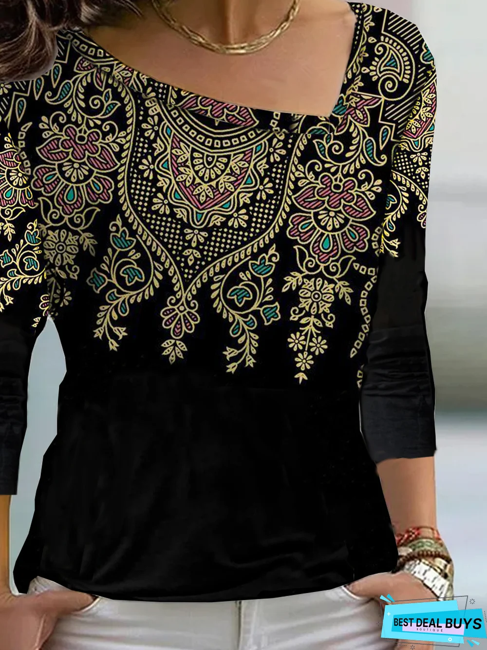 Asymmetrical Casual Loose T-Shirt