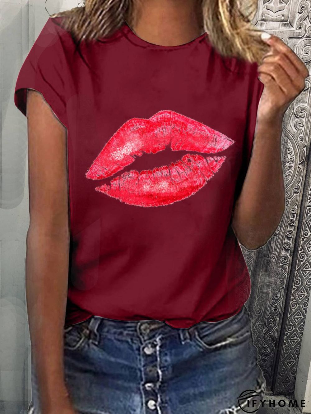 Woman Casual Cotton Short Sleeve T-shirt | IFYHOME