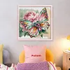 Jewel Butterfly And Peony-11CT Stamped Cross Stitch 45*45cm/17.72*17.72in