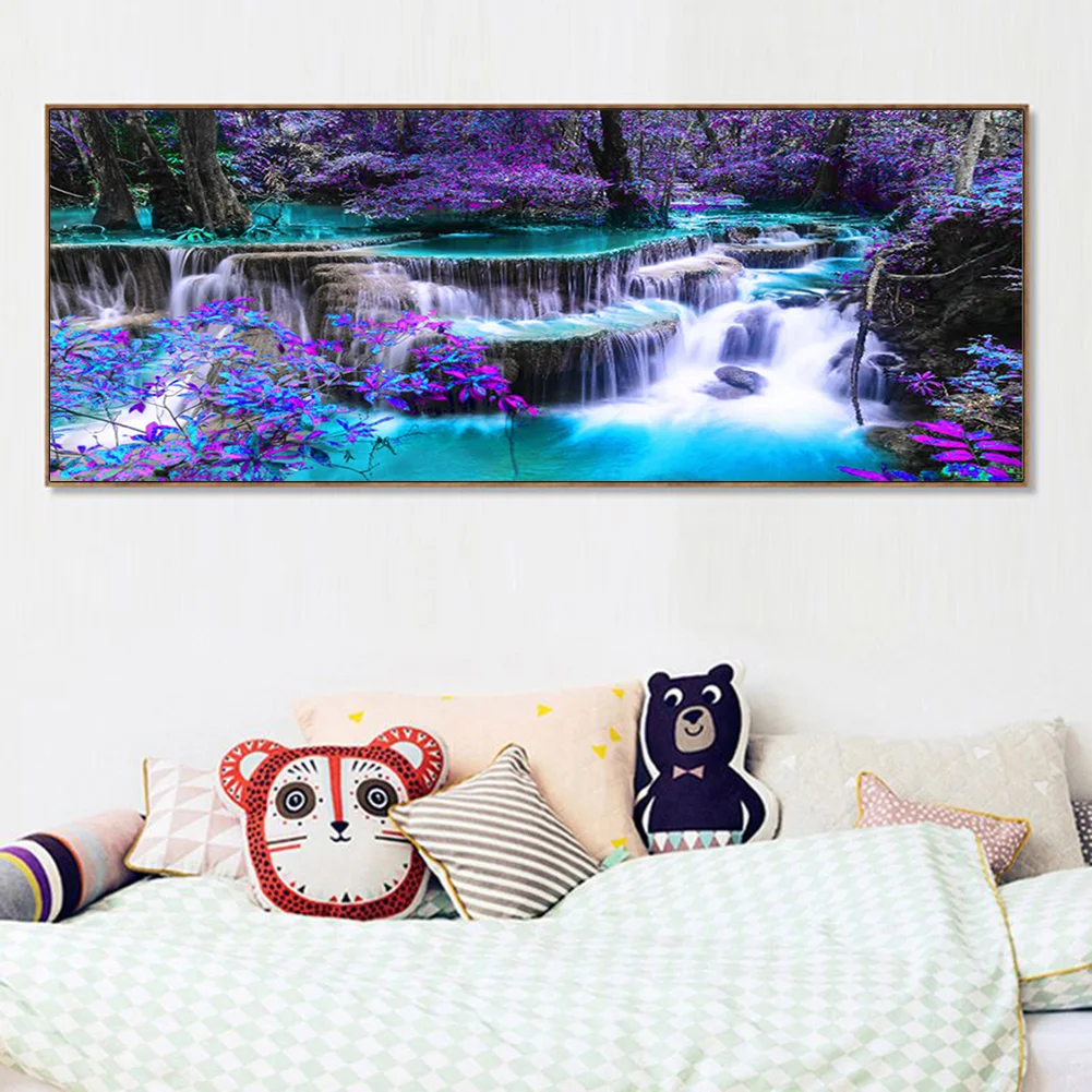 Diamond Painting - Full Square Drill -  Mountain Fall(90*40cm)