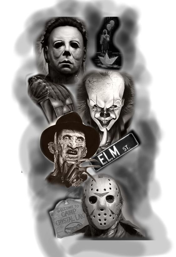 AB Diamond Painting - Full Round - Horror movie characters collection  (40*58cm)