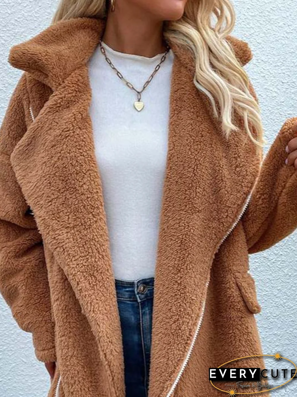 Loose Casual Others Teddy Jacket