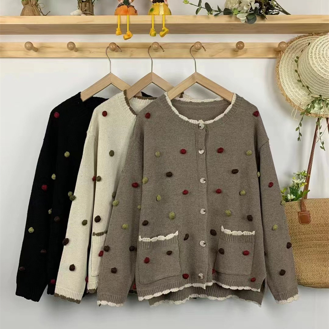 Chicfifth Sweater Women Winter Long Sleeve High Quality Autumn Vintage Top Knitted Cardigan