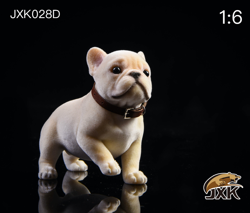 JXK 1/6 JXK028 French bulldog Planted Hair Dog Animal Model-aliexpress