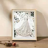 (17x22cm)Dress DIY Pearl Painting Art Kits for Adults Home Wall Decor Pearl Art Painting With Wooden Frame