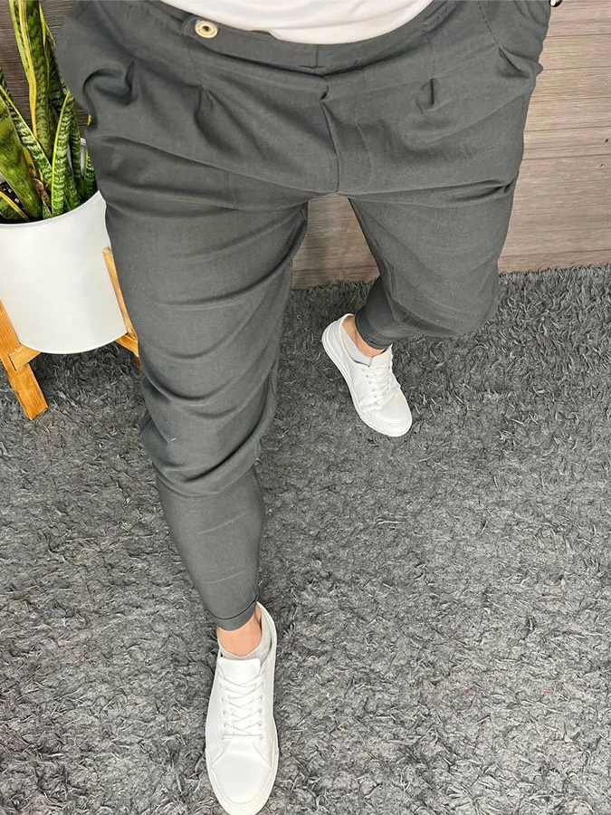 Men's Elegant Gray Pants 