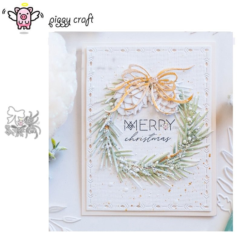 Piggy Craft metal cutting dies cut die mold Bow decoration Scrapbook paper craft knife mould blade punch stencils dies