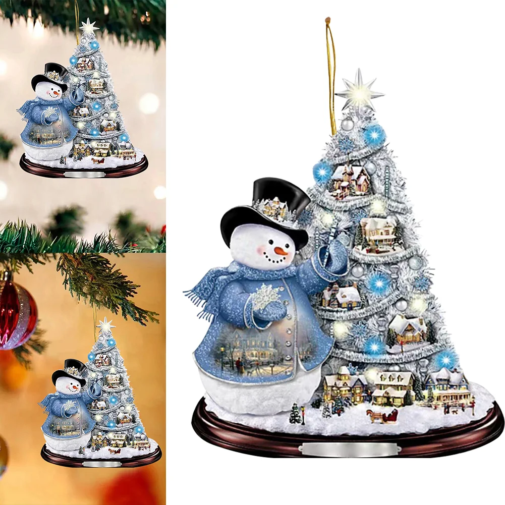 Christmas Car Backpack Pendant Small Snowman Tree Hanging Ornaments Party Favors