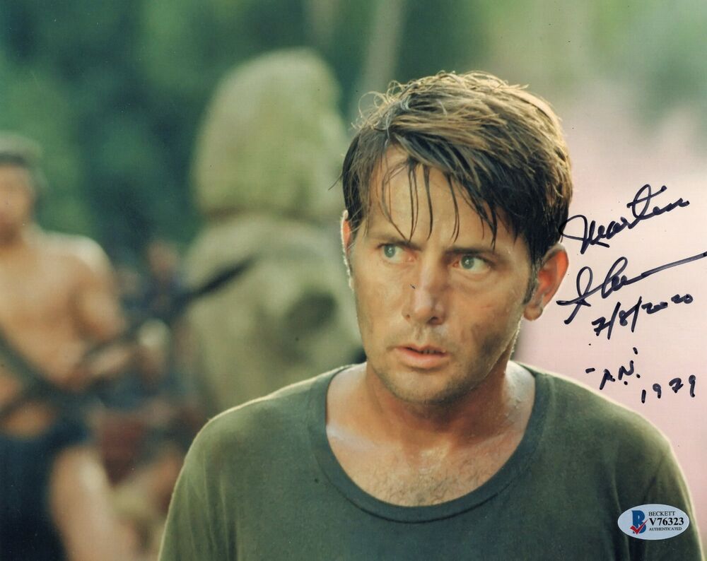 Martin Sheen Signed Apocalypse Now Willard 8x10 Photo Poster painting w/Beckett V76323