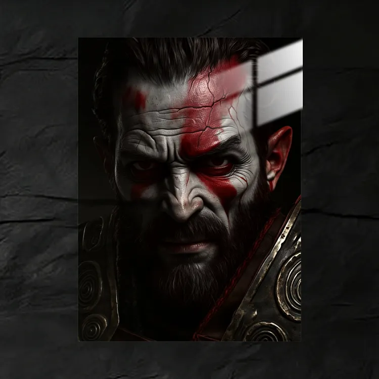 GodofWar Kratos Angry AnimetalPoster | Premium Anime Metal Wall Art