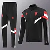 2024/2025 Manchester United Long Zipped Jacket Black  Football Shirt 1:1 Thai Quality Set