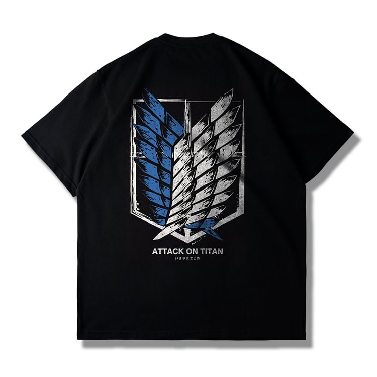 Pure Cotton Attack On Titan Wings of Freedom Summer T-shirt  weebmemes