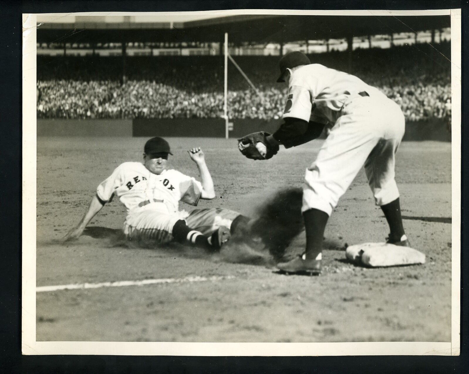 Joe Cronin & Red Rolfe 1938 TYPE 1 Press Photo Poster painting Fenway Park Red Sox Yankees