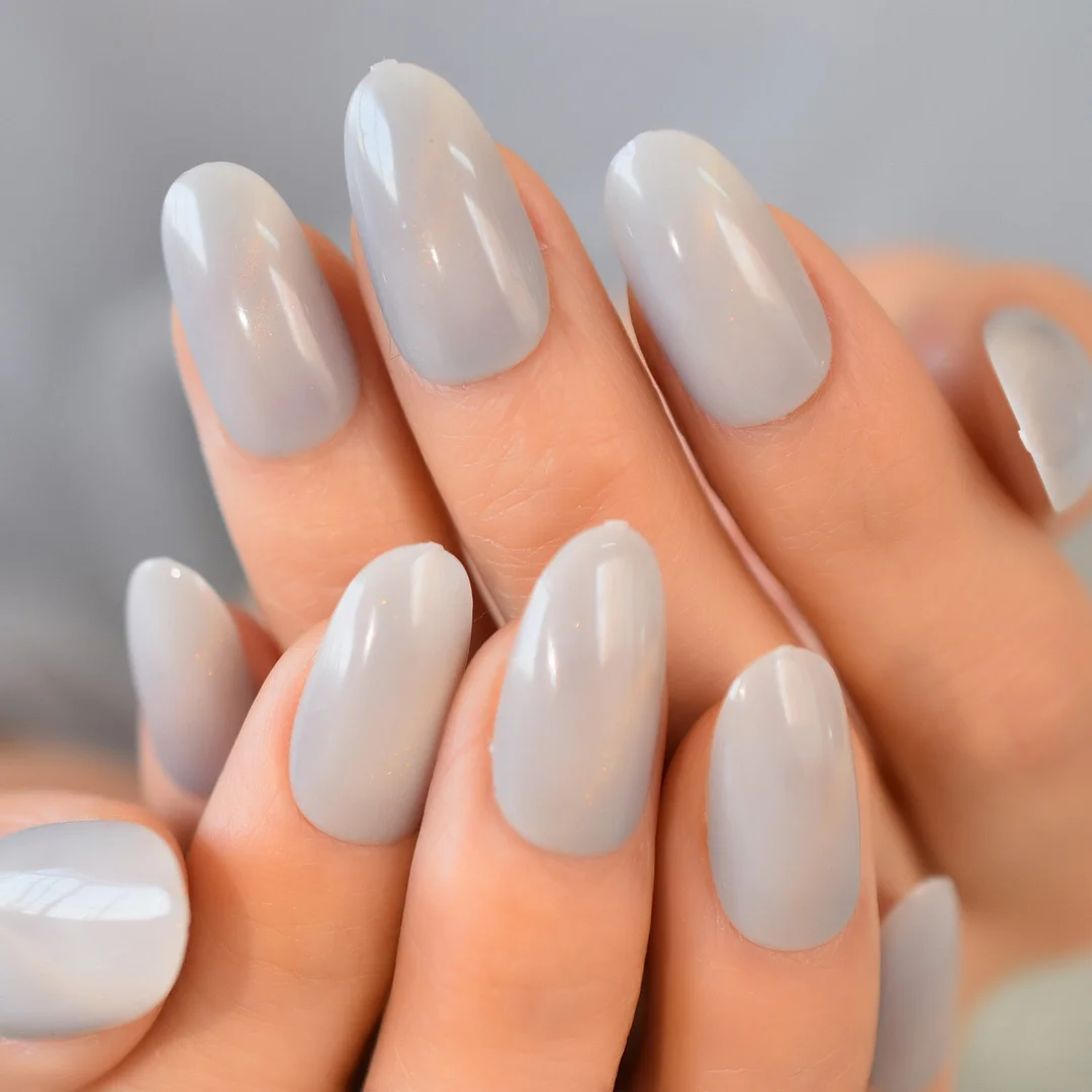 French Tip Gorgeous Ladies Fingernail Devorative Fasle Nails With Glue Tape Full Form Reusable Fake Nails Designer-Nail Inspo