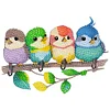 DIY Crafts Wooden Cute Birds Diamond Painting Art Craft Wall Hooks Kit