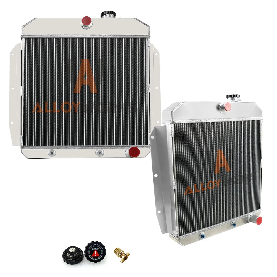 Alloyworks 4 Row Aluminium Radiator For Chevy GMC Truck 3A 3B 3C 3E 3F 3G L6 V8 1955-1959