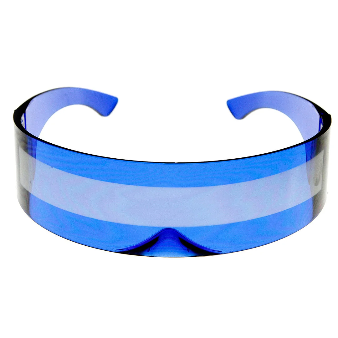 Futuristic Wrap Around Monoblock Shield glasses