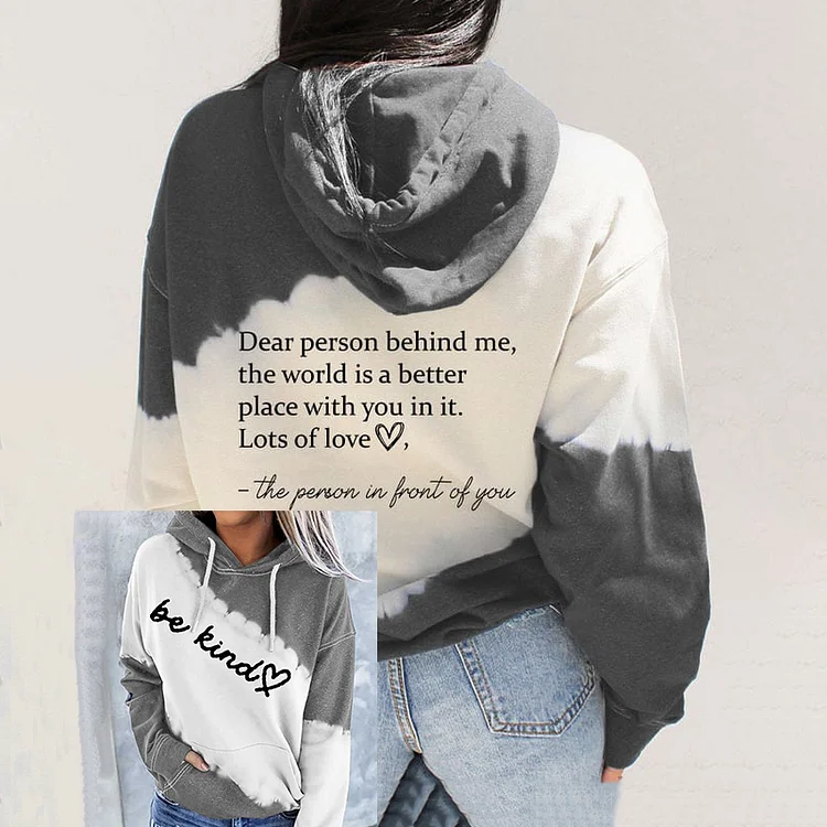 Comstylish Women'S Be Kind Dear Person Behind Me Print Pocket Casual Hoodies