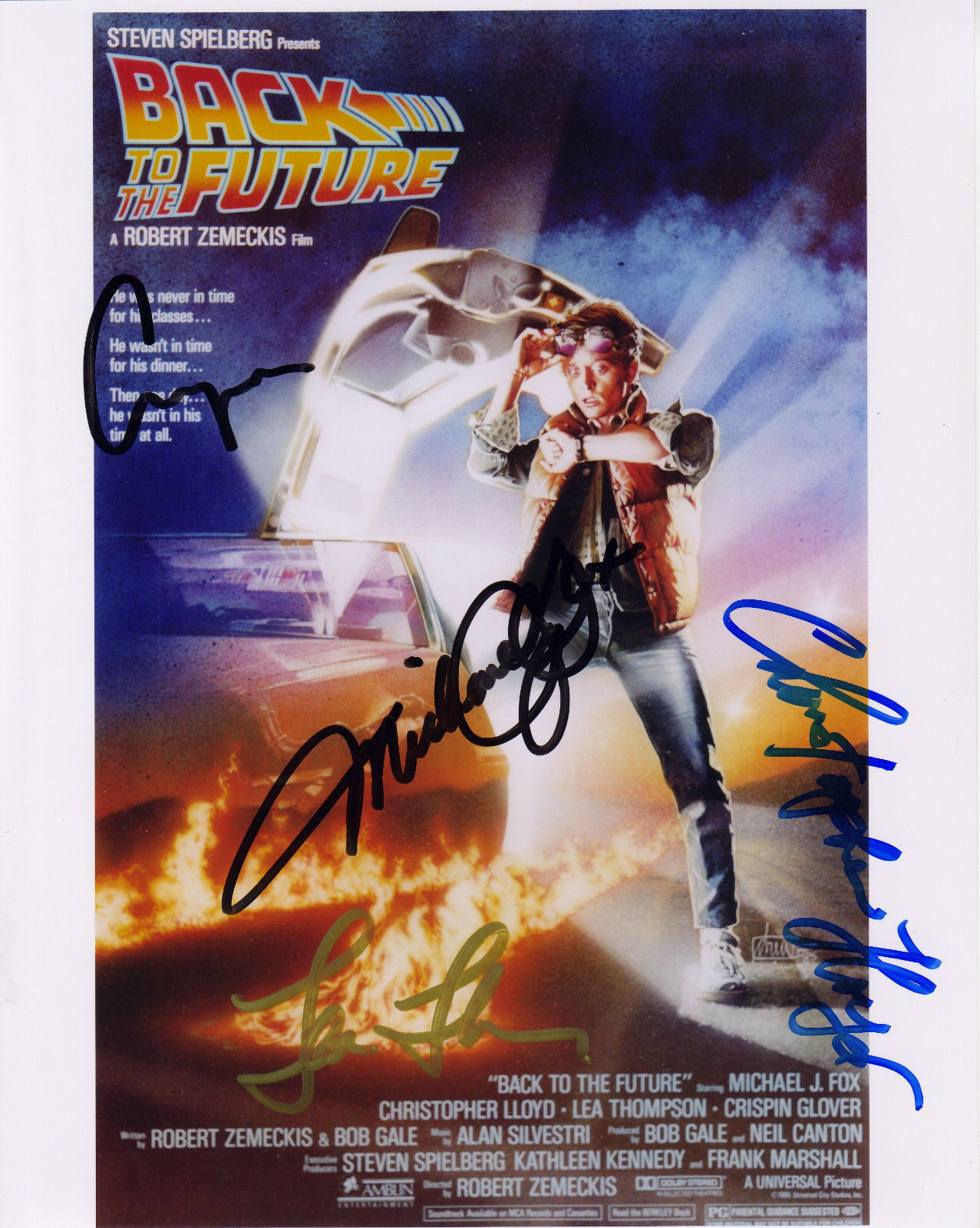 BACK TO THE FUTURE CAST AUTOGRAPH SIGNED PP Photo Poster painting POSTER