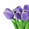 10 Stems | 13" Purple Real Touch Artificial Foam Tulip Flower Bouquets