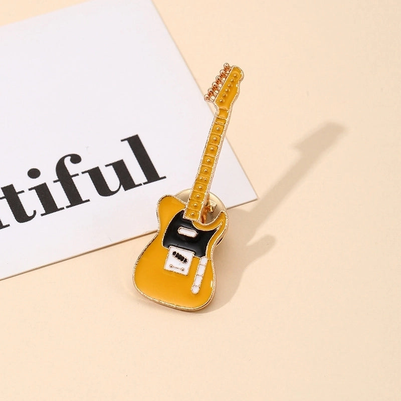 Casual Minimalist Pin Guitar Alloy Enamel Unisex Brooches