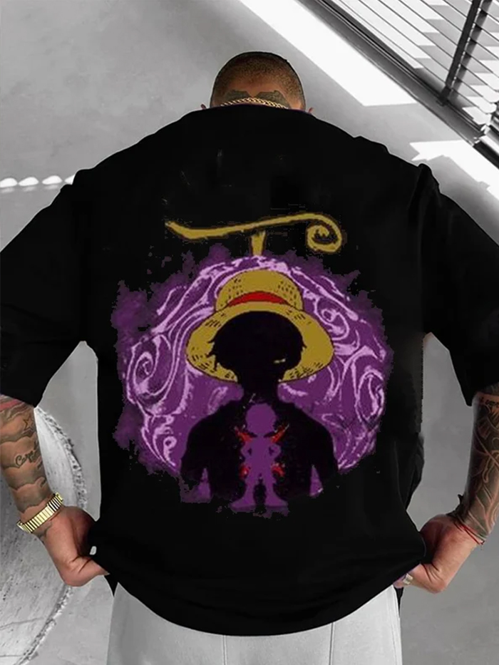 Oversized Unisex Anime Back Large Print T-Shirt